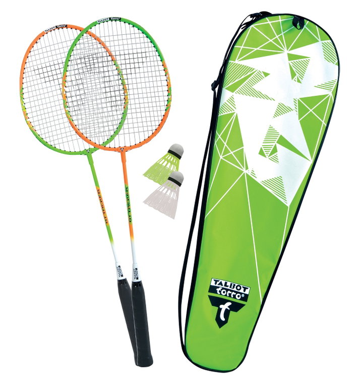 Talbot Torro Badminton Set 2-Attacker (2x Schläger, 2x Bälle, 1x Hülle)